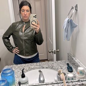 Olive green jacket/ shirt